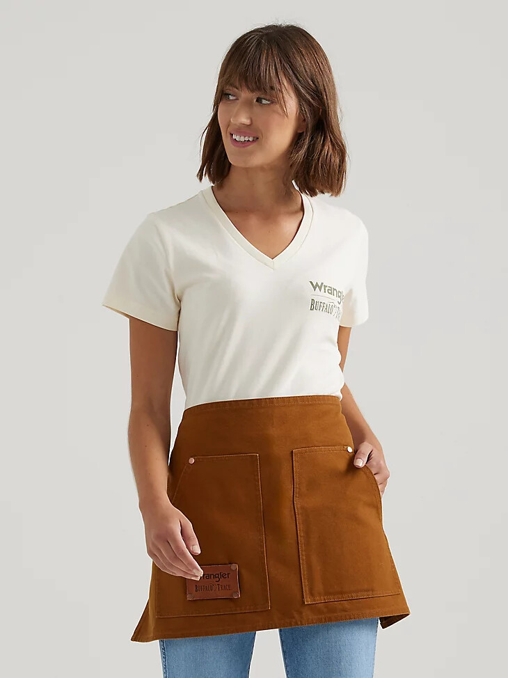 wrangler x buffalo trace kilderkin schürze aus büffelleder
