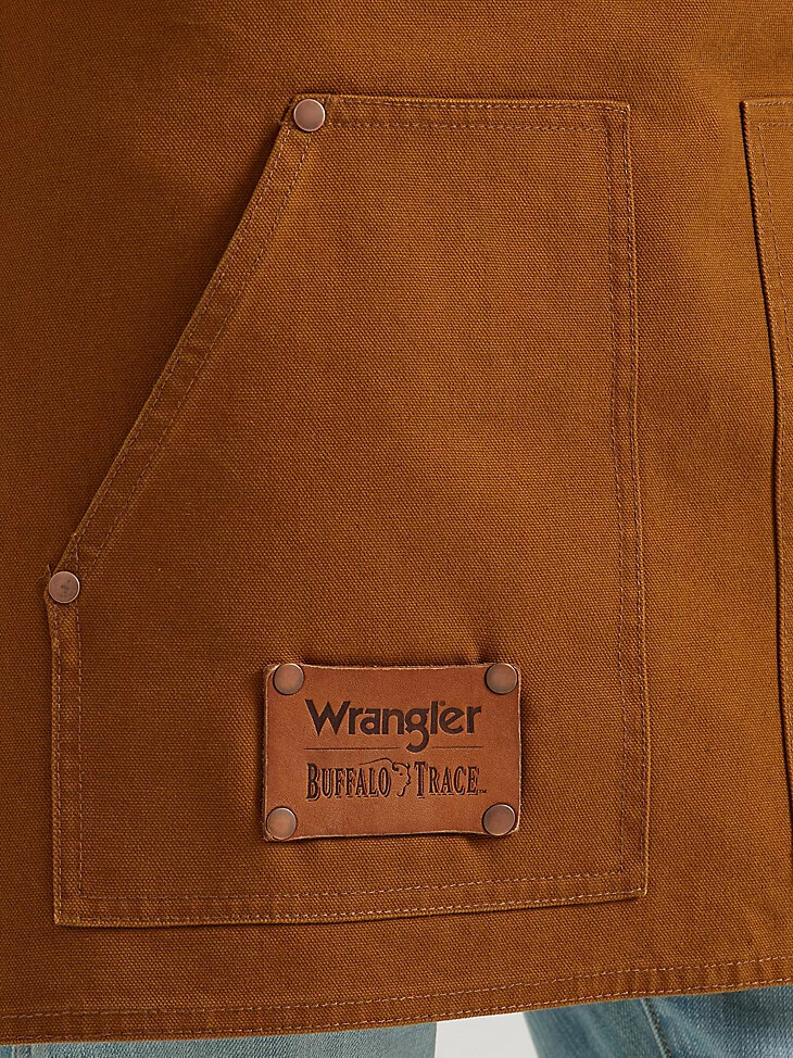 wrangler x buffalo trace kilderkin schürze aus büffelleder