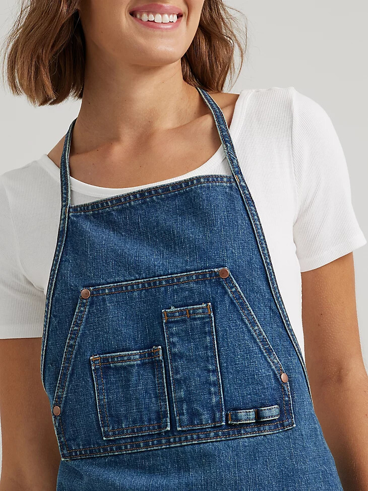 wrangler x buffalo trace distillers apron oak indigo