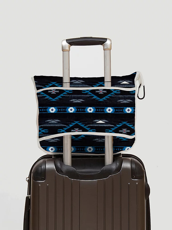 wrangler reisedecke blau schwarz checotah