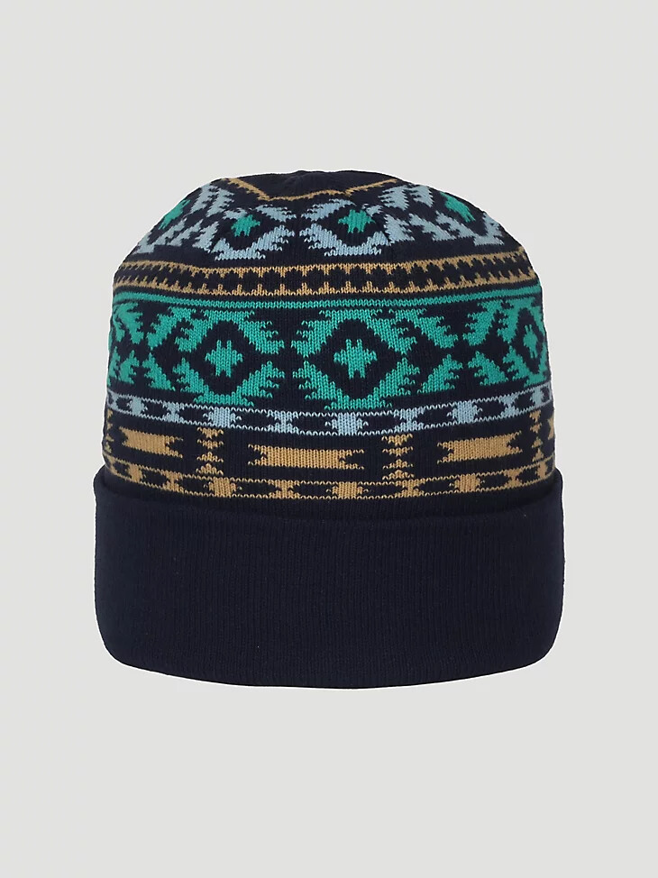 herren-mütze mit südwest-print marineblautürkis