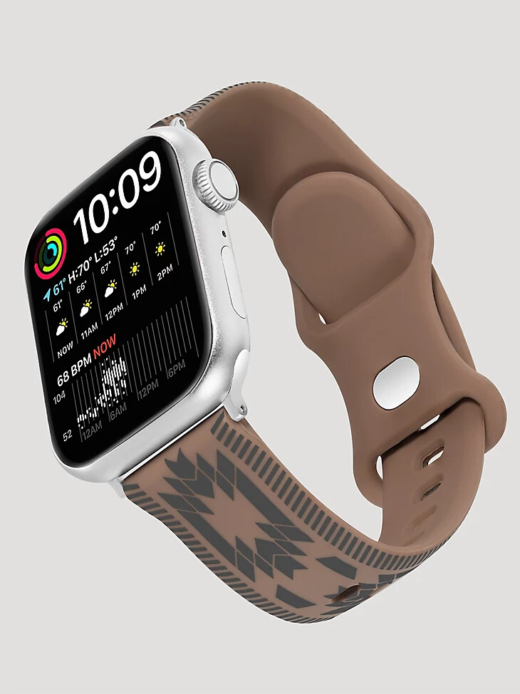 silikon-armband im südwest-stil braun