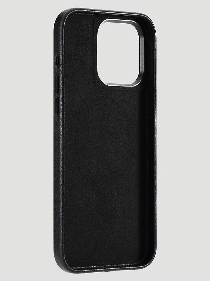 smartphone-lederhülle mit stickerei schwarz