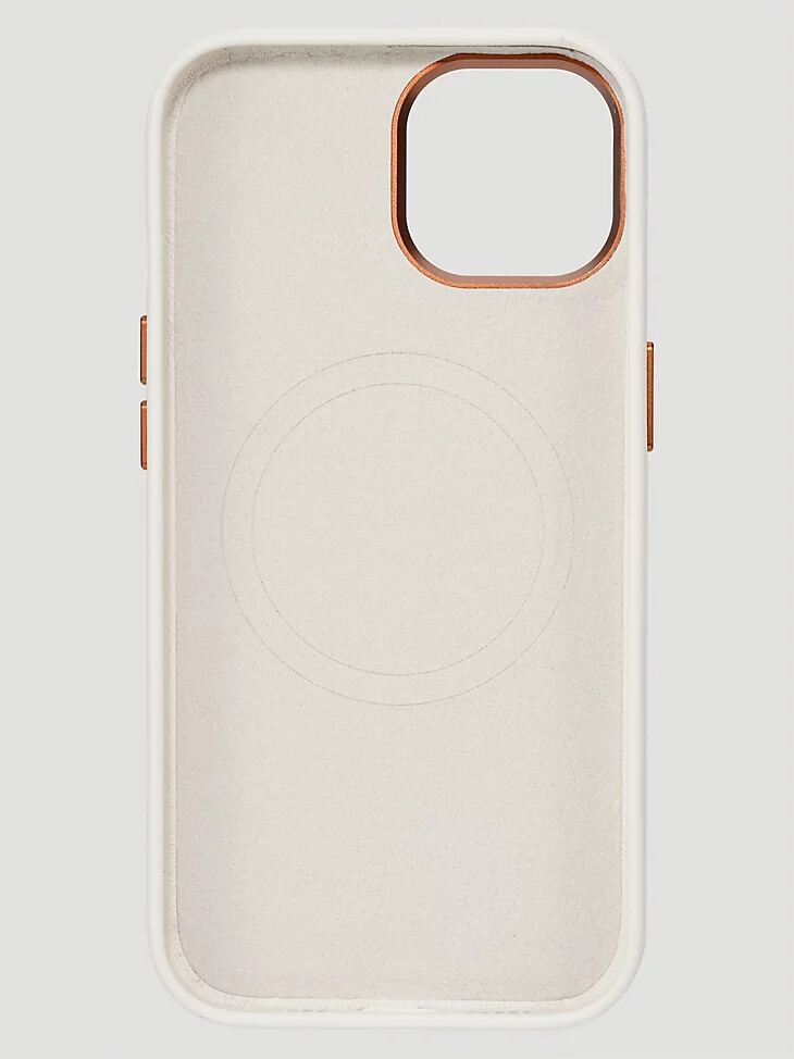 smartphone-lederhülle mit stickerei weiß