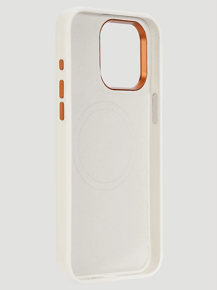 smartphone-lederhülle mit stickerei weiß