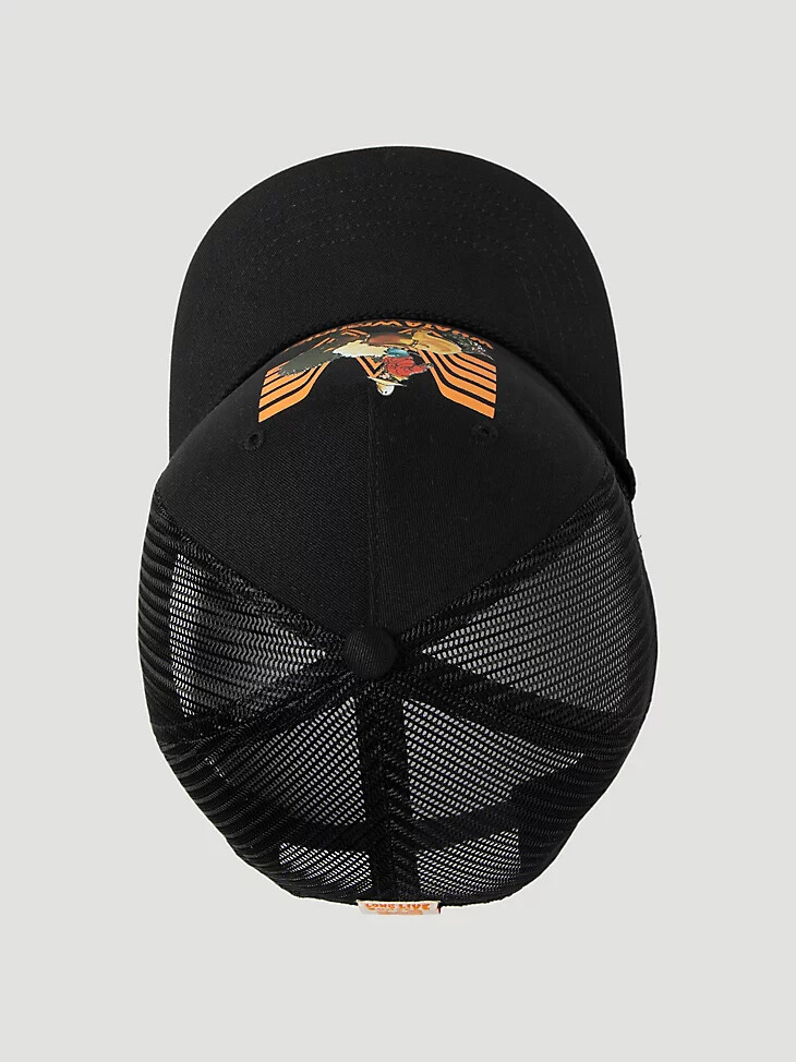wrangler x whataburger saddle up trucker-cap schwarz