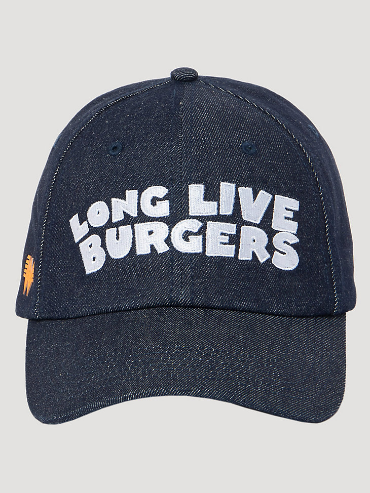 wrangler x whataburger dad cap denim