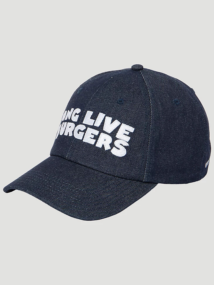 wrangler x whataburger dad cap denim