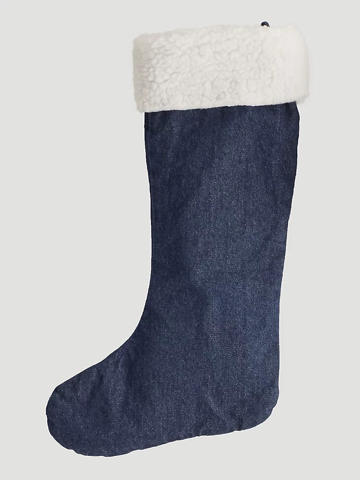 wrangler sherpa denim weihnachtsstrumpf vorgewaschen