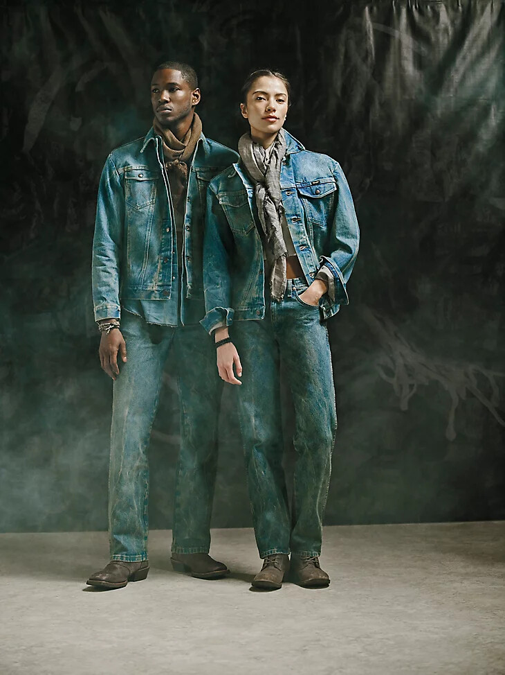 wrangler x the last of us cowboy-jacke vorgewaschen