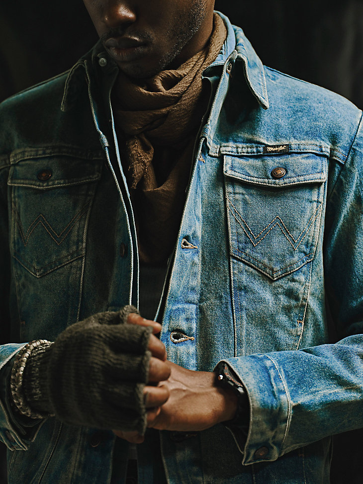 wrangler x the last of us cowboy-jacke vorgewaschen