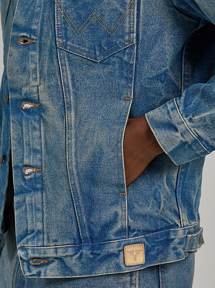 wrangler x the last of us cowboy-jacke vorgewaschen