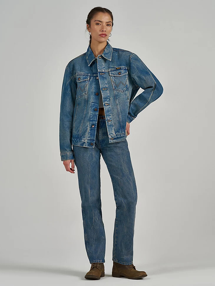 wrangler x the last of us cowboy-jacke vorgewaschen