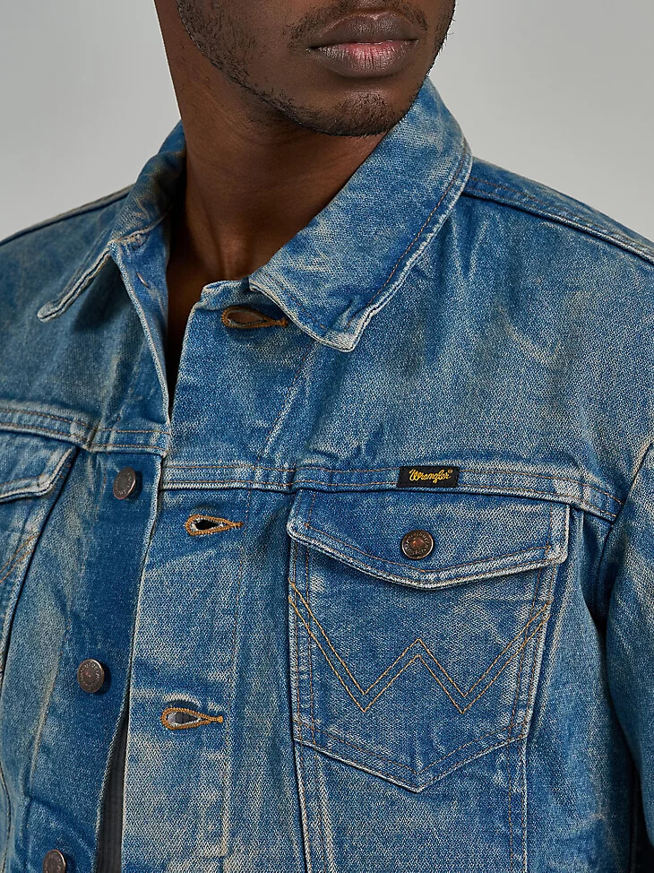 wrangler x the last of us cowboy-jacke vorgewaschen
