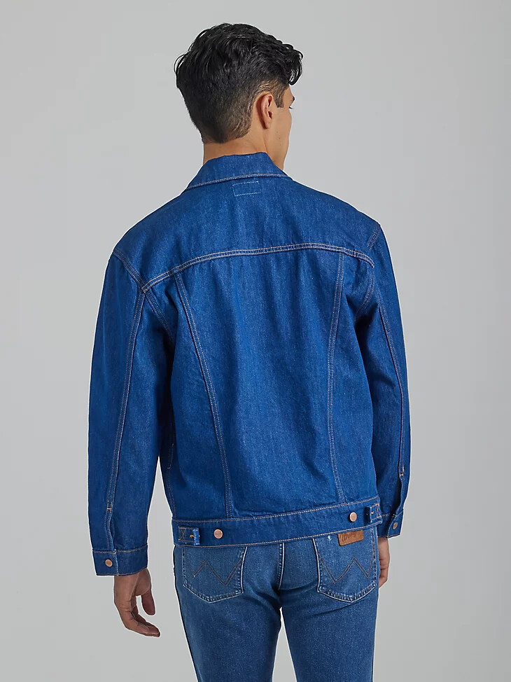 wrangler herren heritage anti-fit jacke blau