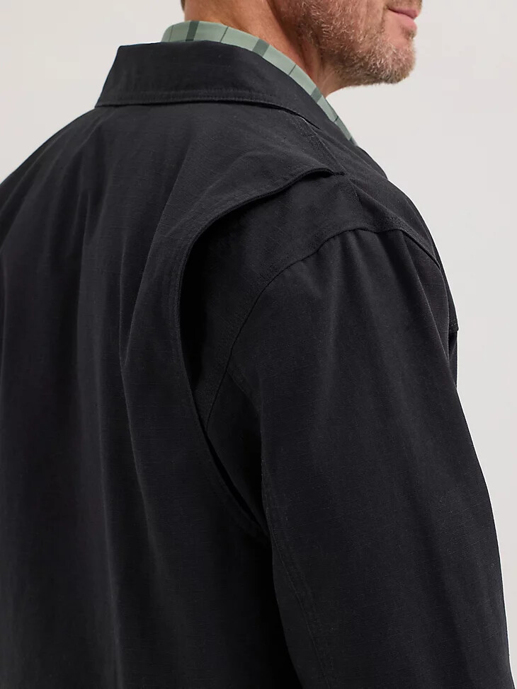 wrangler riggs workwear flanellgefütterte arbeitsjacke tiefschwarz