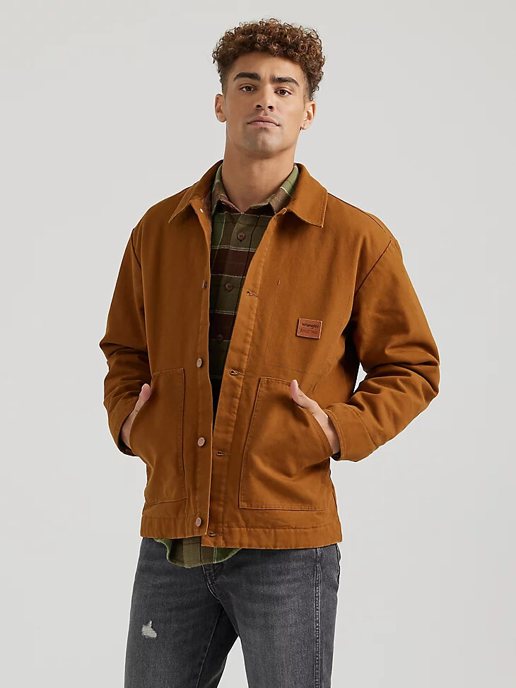 wrangler x buffalo trace herren distillers jacke old fashioned