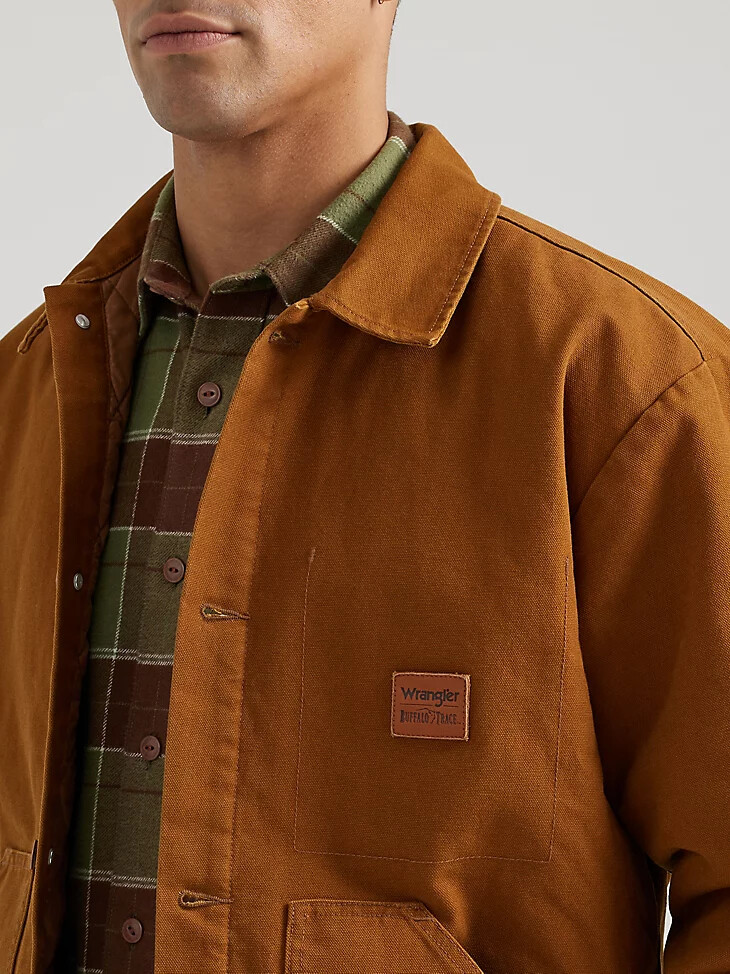 wrangler x buffalo trace herren distillers jacke old fashioned