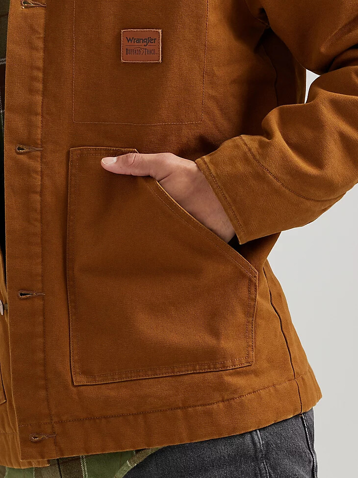 wrangler x buffalo trace herren distillers jacke old fashioned