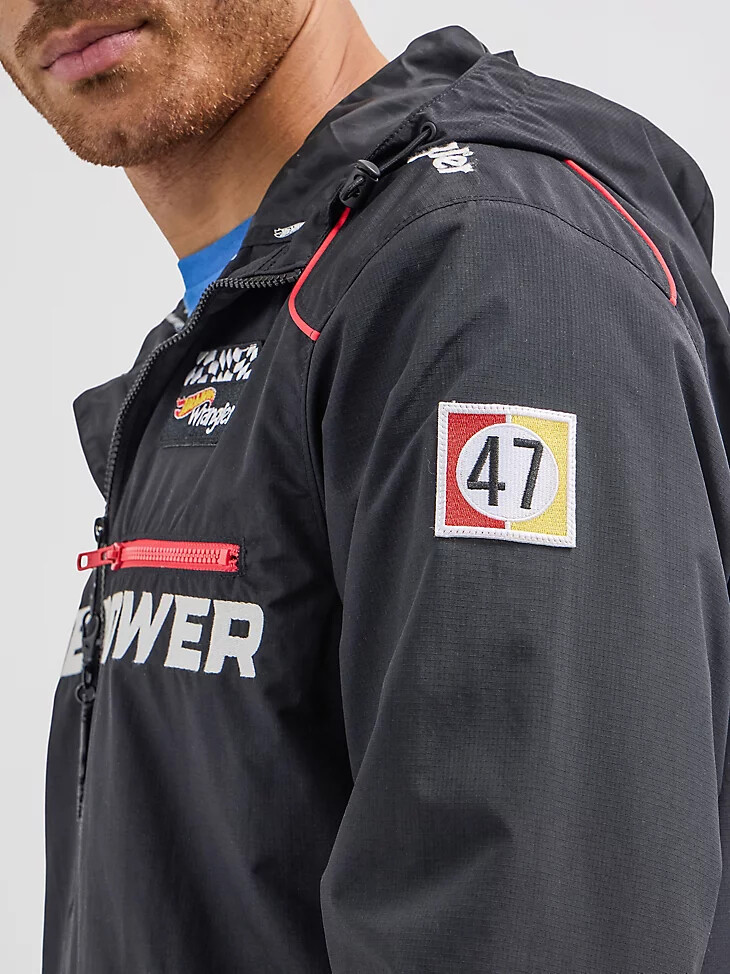 wrangler x hot wheels herren-anorakjacke schwarz