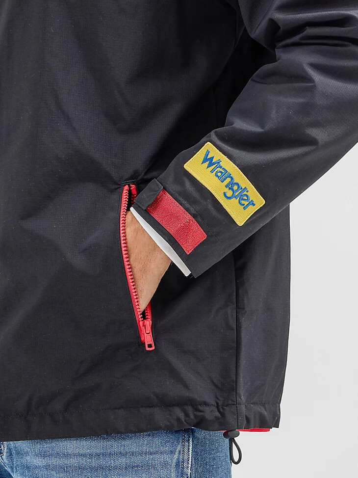 wrangler x hot wheels herren-anorakjacke schwarz