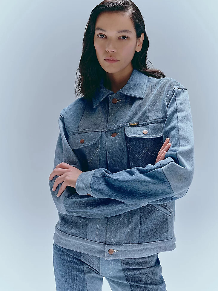 wrangler x beyond retro icons jacke hell gewaschen