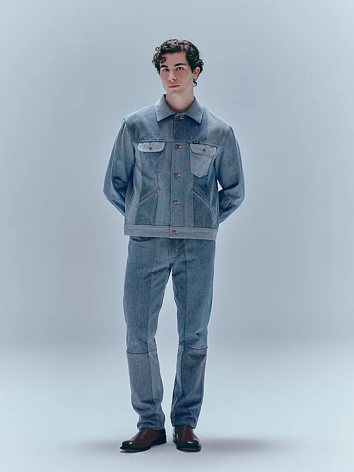wrangler x beyond retro icons jacke hell gewaschen