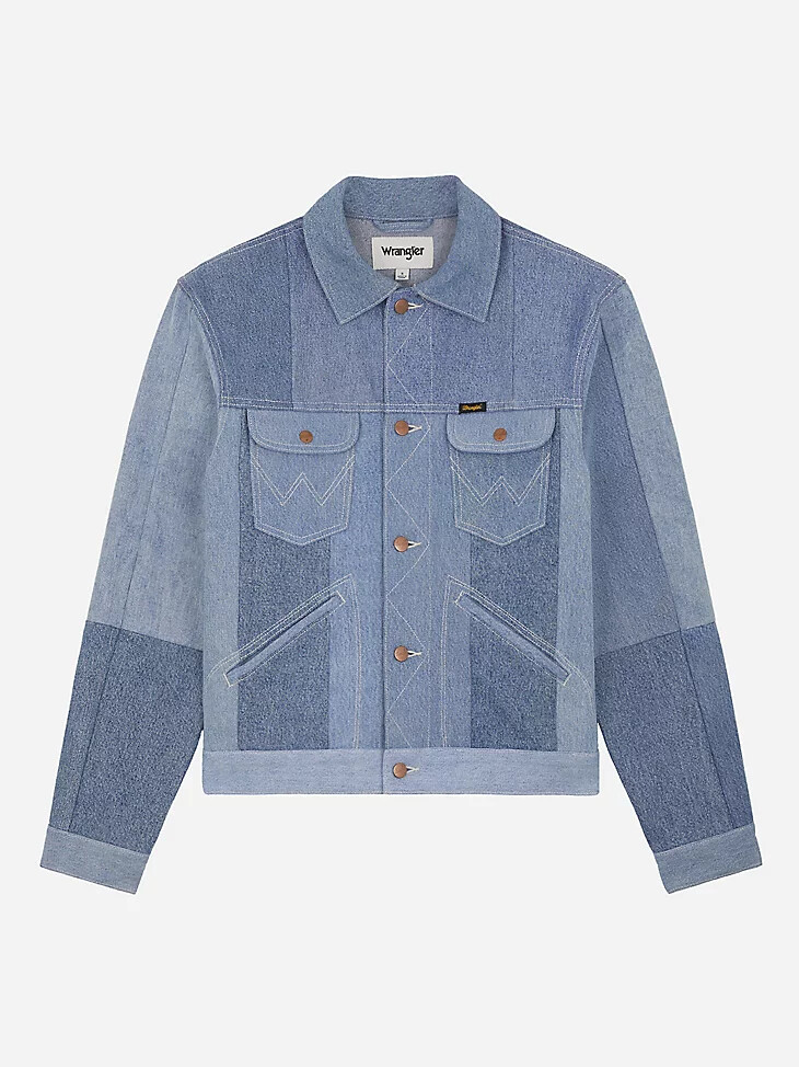 wrangler x beyond retro icons jacke hell gewaschen