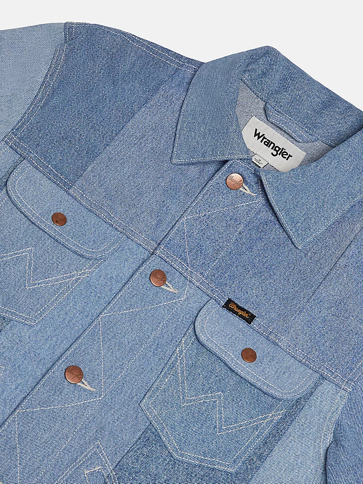 wrangler x beyond retro icons jacke hell gewaschen