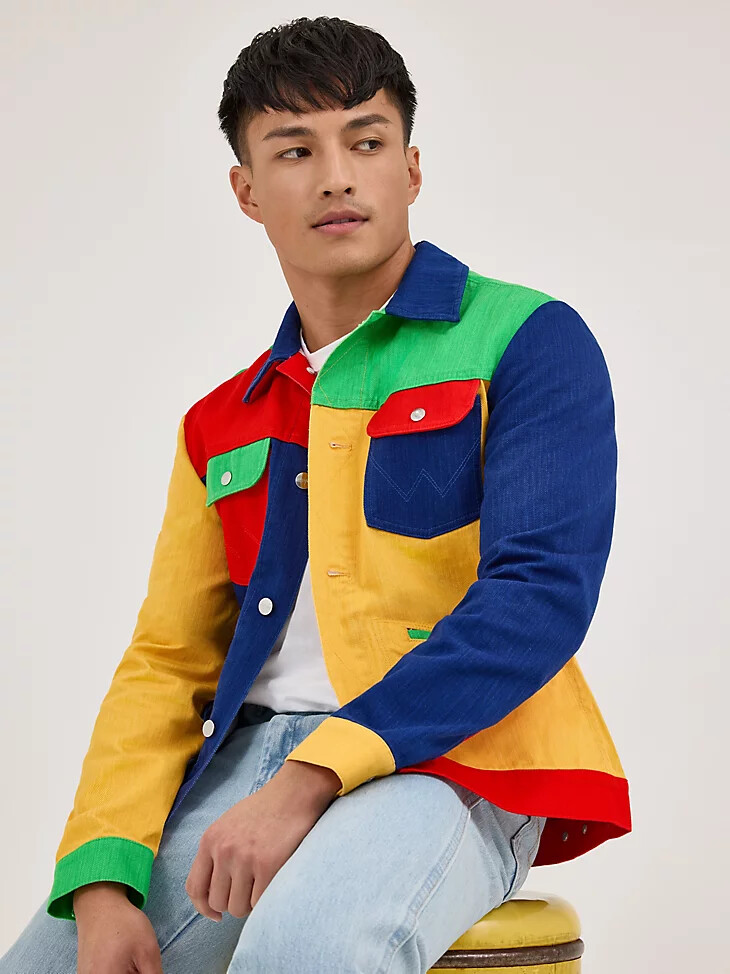 wrangler x happy socks denim daze jacke mehrfarbig