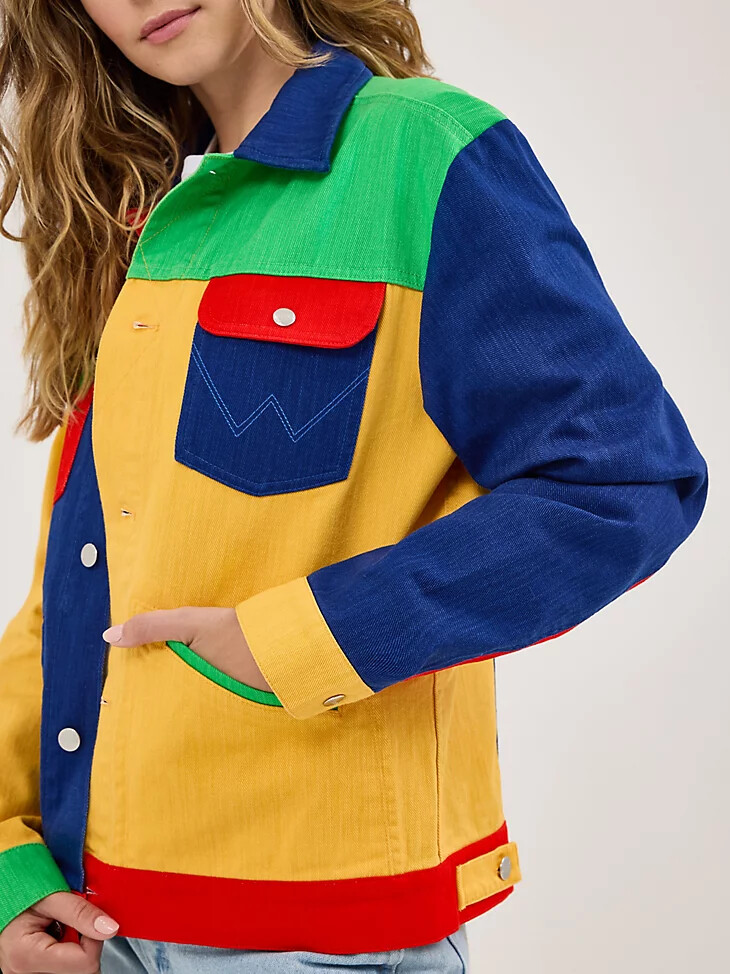 wrangler x happy socks denim daze jacke mehrfarbig