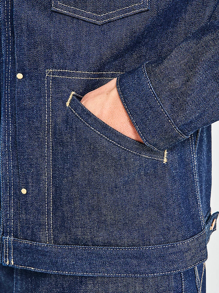 cone denim herrenjacke white oak selvedge raw indigo