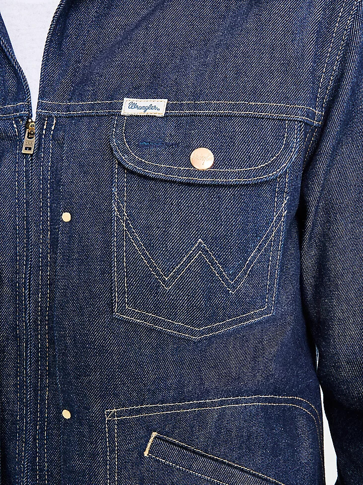 cone denim herrenjacke white oak selvedge raw indigo