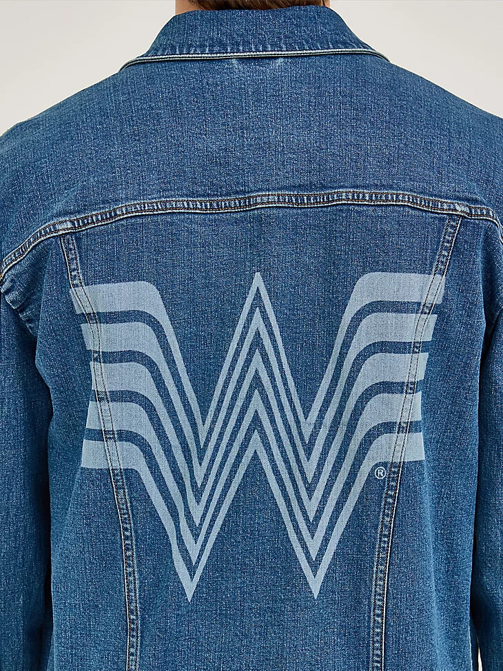 wrangler x whataburger laser denimjacke rodeo dust fade