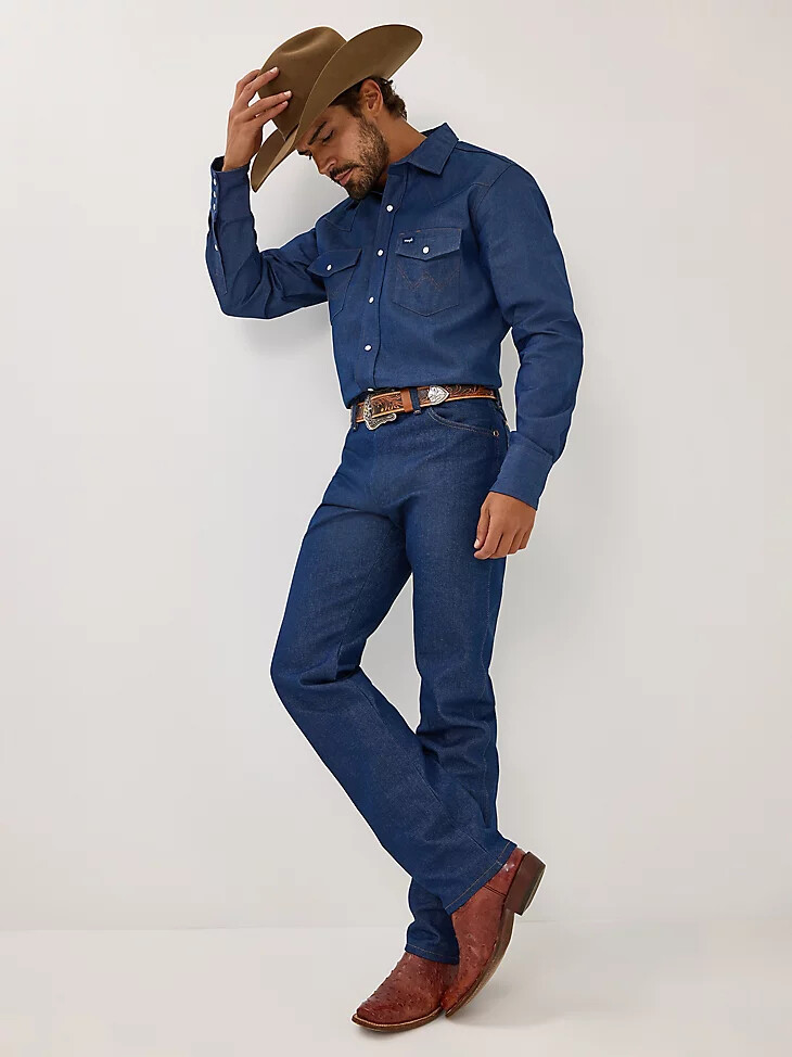 rigid wrangler cowboy cut original fit jeans rigid indigo