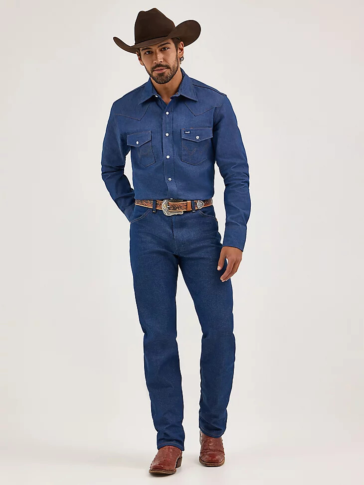 rigid wrangler cowboy cut original fit jeans rigid indigo