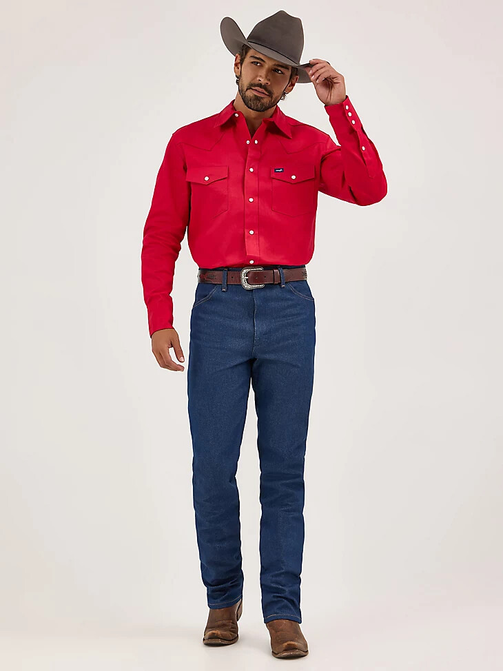 wrangler cowboy cut rigid slim fit jeans rigid indigo