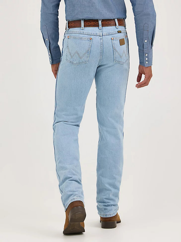 wrangler cowboy cut slim fit jeans bleach
