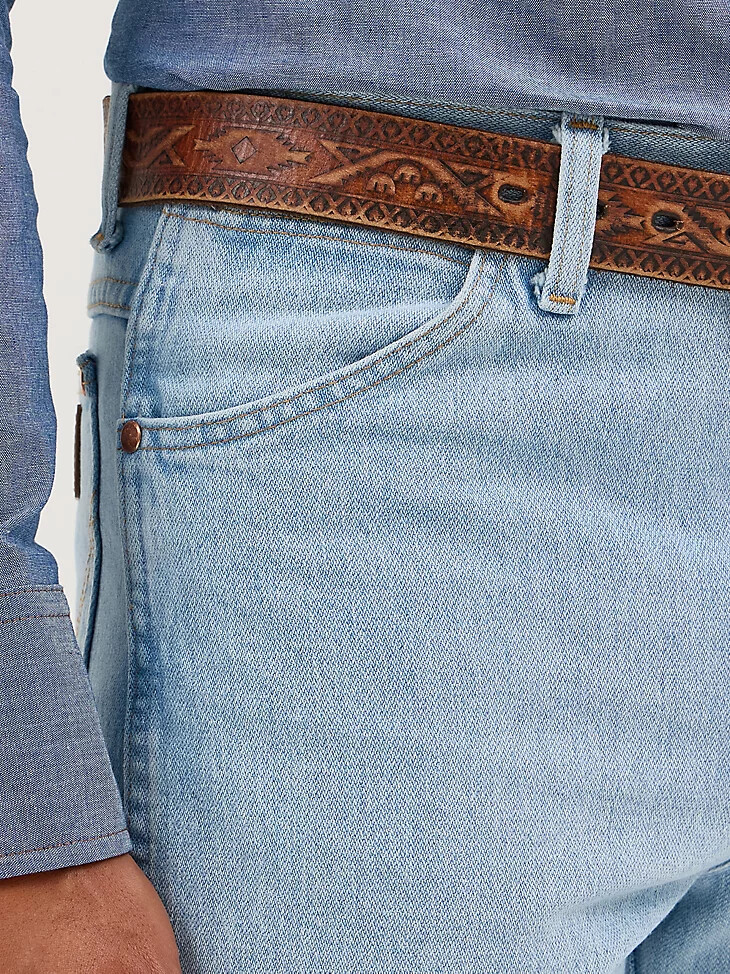 wrangler cowboy cut slim fit jeans bleach