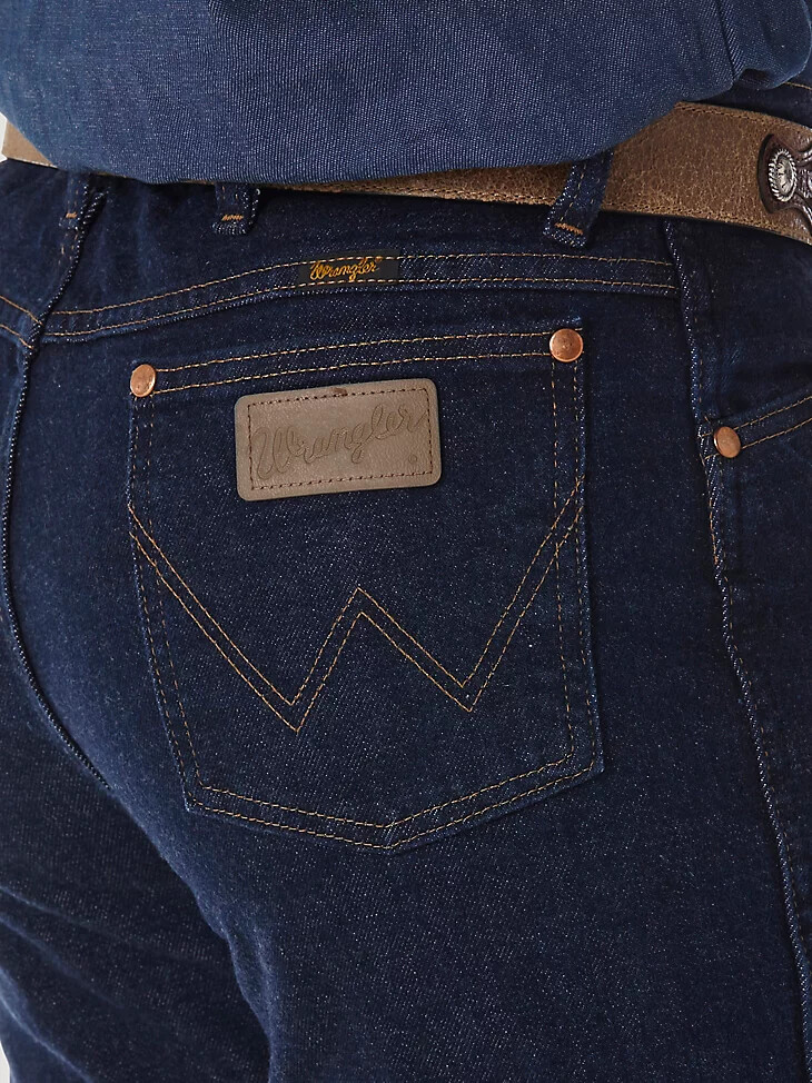wrangler cowboy cut navy stretch slim fit jeans navy