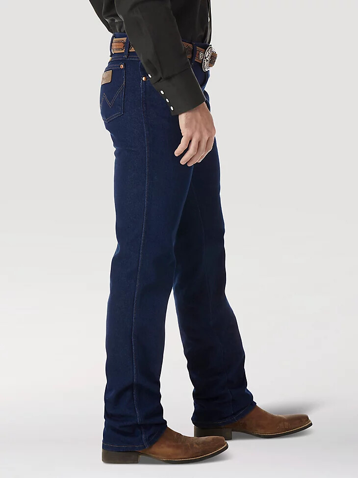 wrangler cowboy cut stretch slim fit jeans indigo stretch