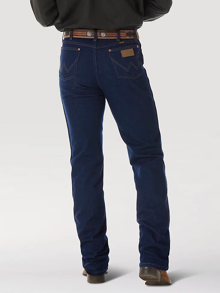wrangler cowboy cut stretch slim fit jeans indigo stretch