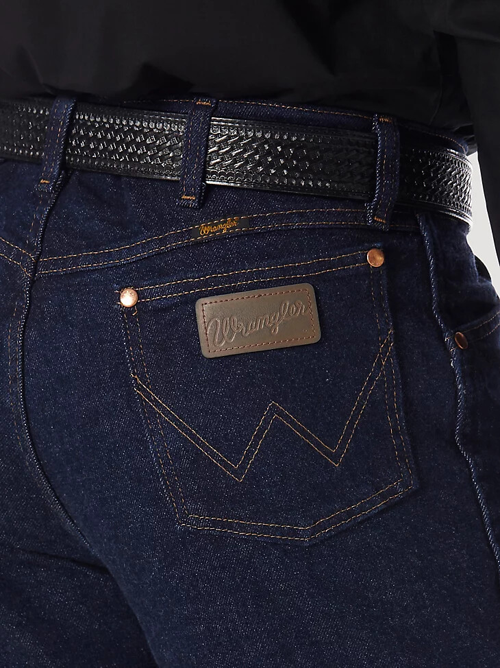 wrangler cowboy cut bootcut stretch regular fit jeans navy