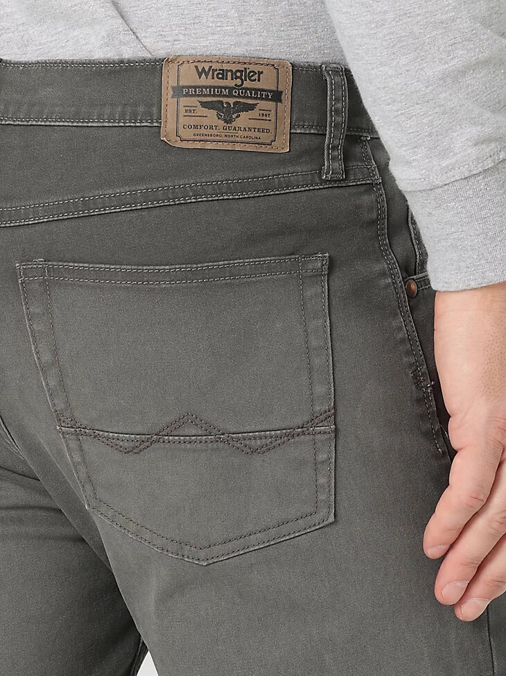free to stretch herrenjeans mit geradem schnitt anthrazit