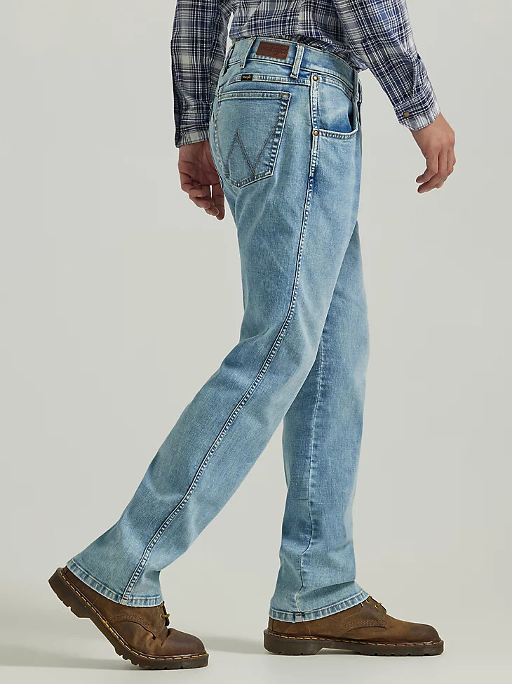 wrangler slim straight jeans für herren acid wash