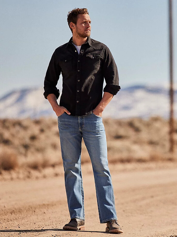 herren-jeans „regular fit flex in heller waschung