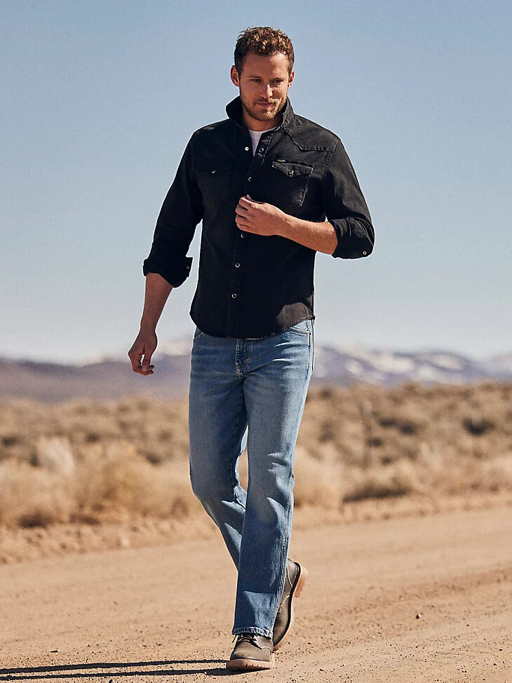 herren-jeans „regular fit flex in heller waschung