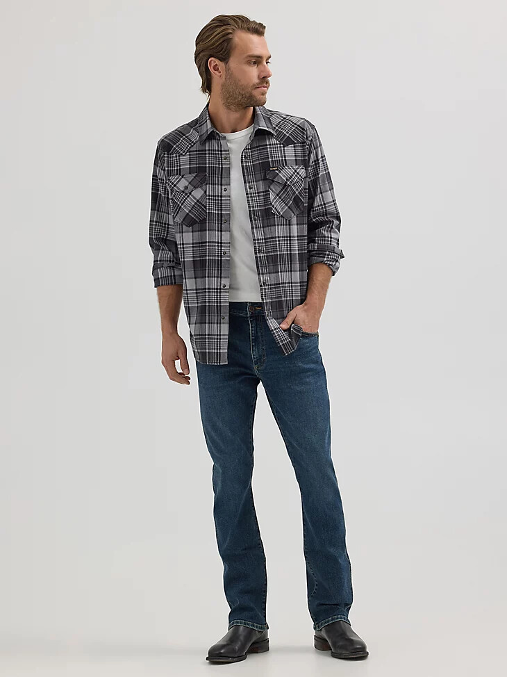 klassische bootcut-jeans für herren hobbled