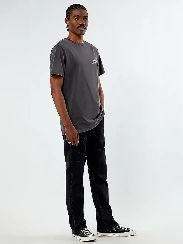 wrangler x pacsun herren slim fit bootcut jeans wagon tire