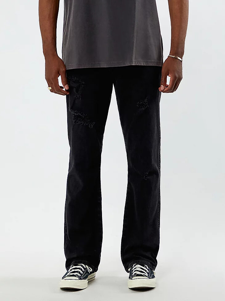 wrangler x pacsun herren slim fit bootcut jeans wagon tire